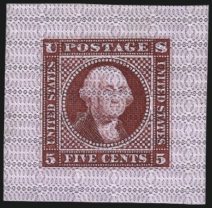 Sale 1048, Lot 113, Essays and Proofs: 1869 Pictorial Issue Safety Paper Essays