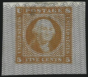 Sale 1048, Lot 124, Essays and Proofs: 1869 Pictorial Issue Safety Paper Essays