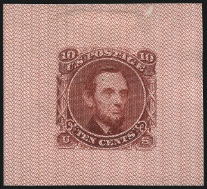 Sale 1048, Lot 125, Essays and Proofs: 1869 Pictorial Issue Safety Paper Essays