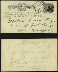 Sale 1048, Lot 412, First Day Postal Cards