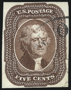 Sale 1050, Lot 112, 3c-12c 1851-56 Issue (Scott 10-17)