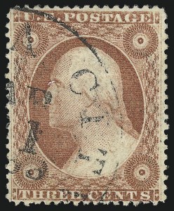 Sale 1050, Lot 148, 1c-3c 1857-60 Issue (Scott 18-26A)