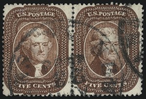 Sale 1050, Lot 154, 5c-90c 1857-60 Issue and 1875 Reprint (Scott 27-46)