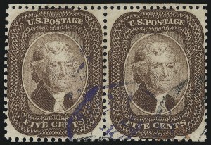 Sale 1050, Lot 159, 5c-90c 1857-60 Issue and 1875 Reprint (Scott 27-46)