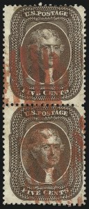 Sale 1050, Lot 164, 5c-90c 1857-60 Issue and 1875 Reprint (Scott 27-46)