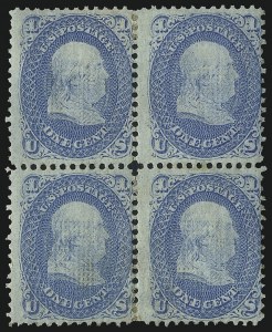 Sale 1050, Lot 218, 1867-68 Grilled Issue and 1875 Re-Issue (Scott 83-105)