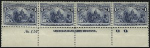Sale 1050, Lot 335, 1c-50c 1893 Columbian Issue (Scott 230-240)