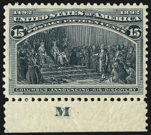 Sale 1050, Lot 357, 1c-50c 1893 Columbian Issue (Scott 230-240)