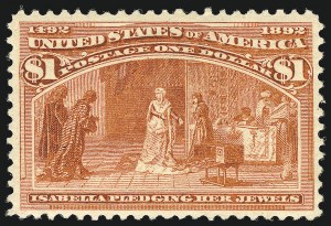 Sale 1050, Lot 369, $1.00-$5.00 1893 Columbian Issue (Scott 241-245)