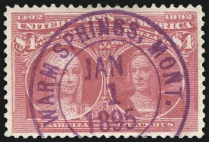 Sale 1050, Lot 389, $1.00-$5.00 1893 Columbian Issue (Scott 241-245)