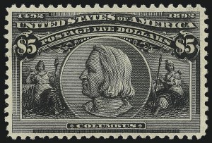 Sale 1050, Lot 390, $1.00-$5.00 1893 Columbian Issue (Scott 241-245)