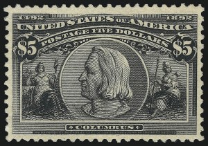 Sale 1050, Lot 392, $1.00-$5.00 1893 Columbian Issue (Scott 241-245)