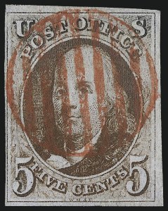 Sale 1050, Lot 46, 5c-10 1847 Issue and 1875 Reproduction of 1847 Issue (Scott 1-4)