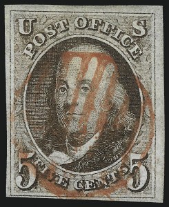 Sale 1050, Lot 48, 5c-10 1847 Issue and 1875 Reproduction of 1847 Issue (Scott 1-4)