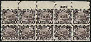 Sale 1050, Lot 650, 1922-26 and Later Issues (Scott 555-1687)