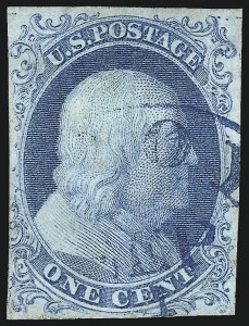 Sale 1050, Lot 72, 1c 1851-56 Issue (Scott 5A-9)