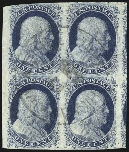 Sale 1050, Lot 80, 1c 1851-56 Issue (Scott 5A-9)