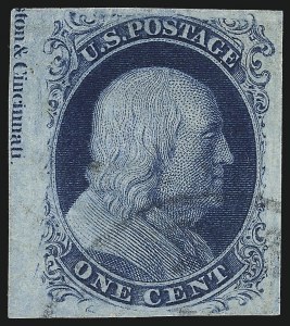 Sale 1050, Lot 84, 1c 1851-56 Issue (Scott 5A-9)