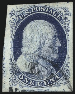 Sale 1050, Lot 91, 1c 1851-56 Issue (Scott 5A-9)