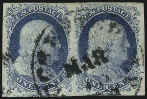 Sale 1050, Lot 97, 1c 1851-56 Issue (Scott 5A-9)