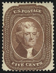 Sale 1057, Lot 579, 1857-60 Issue (Scott 18-39)