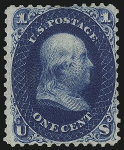 Sale 1057, Lot 608, 1861 Issue First Designs and Colors (Scott 55-62)