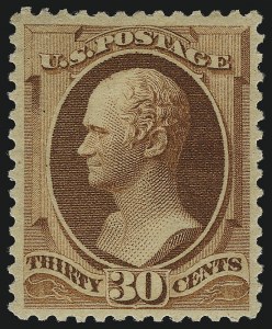 Sale 1057, Lot 804, 1887 American Bank Note Co. Issue (Scott 205-218), 30c Orange Brown (217) Sale 1057, Lot 804, 1887 American Bank Note Co. Issue (Scott 205-218)