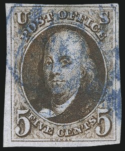 Sale 1061, Lot 3326, 1847 Issue (Scott 1-2)