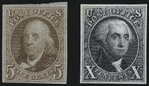 Sale 1061, Lot 3347, 1875 Reproduction of 1847 Issue (Scott 3-4)
