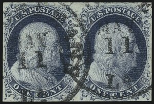 Sale 1061, Lot 3358, 1c-3c 1851-56 Issue (Scott 5A-11A)