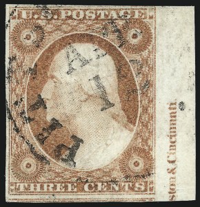 Sale 1061, Lot 3371, 1c-3c 1851-56 Issue (Scott 5A-11A)
