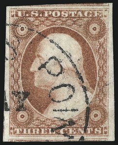 Sale 1061, Lot 3380, 1c-3c 1851-56 Issue (Scott 5A-11A)