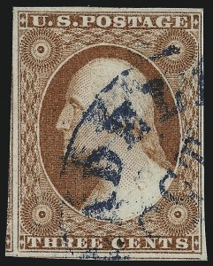 Sale 1061, Lot 3381, 1c-3c 1851-56 Issue (Scott 5A-11A)