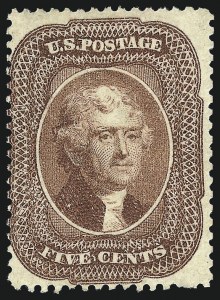 Sale 1061, Lot 3429, 3c-90c 1857-60 Issue and 1875 Reprint (Scott 25-40)