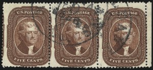Sale 1061, Lot 3435, 3c-90c 1857-60 Issue and 1875 Reprint (Scott 25-40)