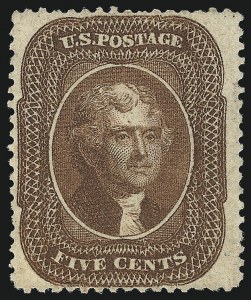 Sale 1061, Lot 3437, 3c-90c 1857-60 Issue and 1875 Reprint (Scott 25-40)