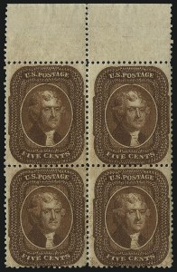 Sale 1061, Lot 3438, 3c-90c 1857-60 Issue and 1875 Reprint (Scott 25-40)