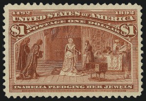 Sale 1061, Lot 3714, 50c-$5.00 1893 Columbian Issue (Scott 240-245)