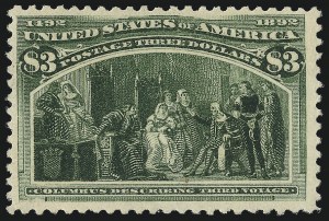 Sale 1061, Lot 3723, 50c-$5.00 1893 Columbian Issue (Scott 240-245)