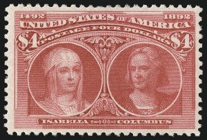 Sale 1061, Lot 3729, 50c-$5.00 1893 Columbian Issue (Scott 240-245)
