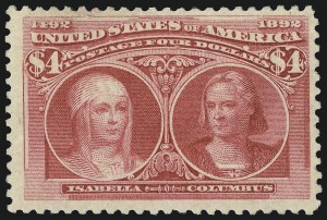 Sale 1061, Lot 3730, 50c-$5.00 1893 Columbian Issue (Scott 240-245)
