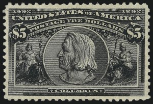 Sale 1061, Lot 3733, 50c-$5.00 1893 Columbian Issue (Scott 240-245)
