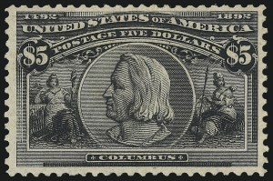 Sale 1061, Lot 3734, 50c-$5.00 1893 Columbian Issue (Scott 240-245)