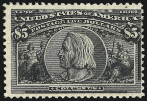 Sale 1061, Lot 3735, 50c-$5.00 1893 Columbian Issue (Scott 240-245)