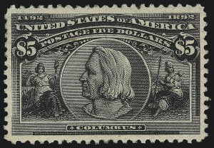 Sale 1061, Lot 3736, 50c-$5.00 1893 Columbian Issue (Scott 240-245)
