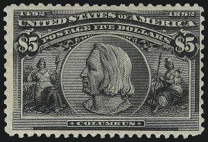 Sale 1061, Lot 3737, 50c-$5.00 1893 Columbian Issue (Scott 240-245)