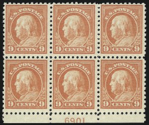 Sale 1061, Lot 3950, 1915-17 Washington-Franklin Issues (Scott 460-518b)