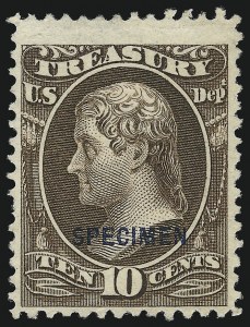 Sale 1061, Lot 4210, Official Specimens