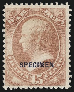 Sale 1061, Lot 4212, Official Specimens