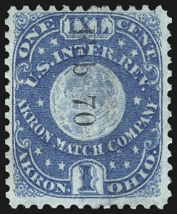 Sale 1061, Lot 4325, Private Die Match Stamps, Akron thru Wm. Gates
